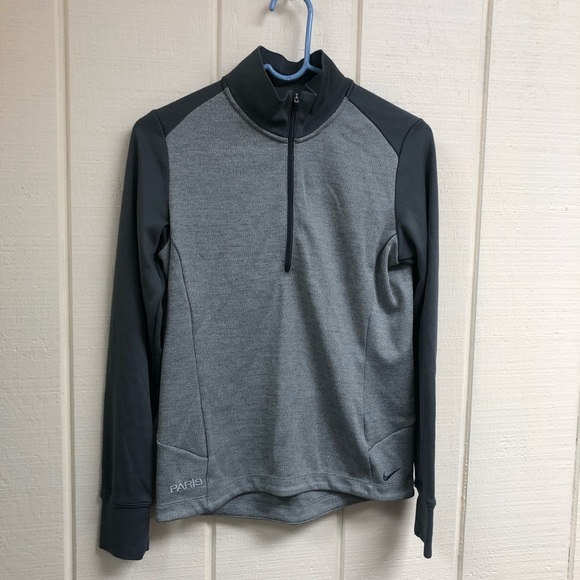 Nike Golf 1/2 Zip Top Gray Black Women's Medium - Picture 1 of 6